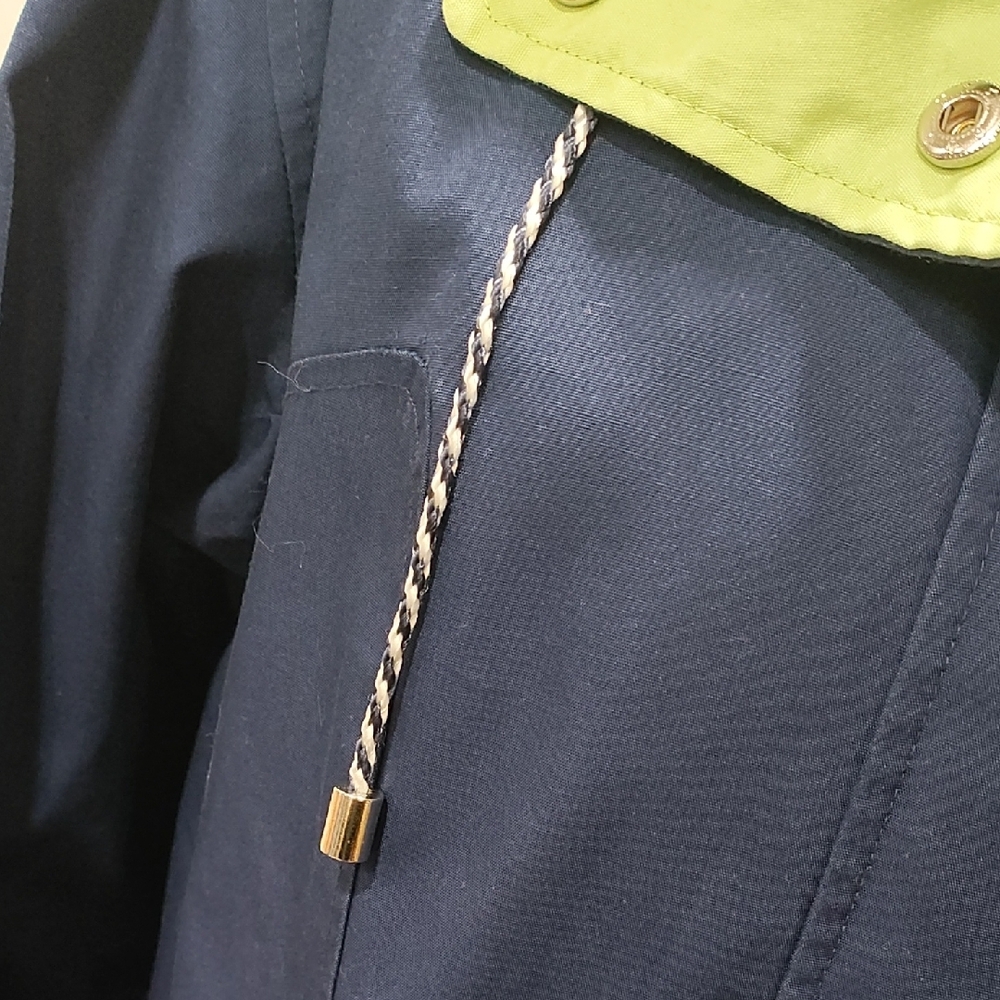 Stylish Navy and Lime Women's Utility Jacket - Picture 3 of 10